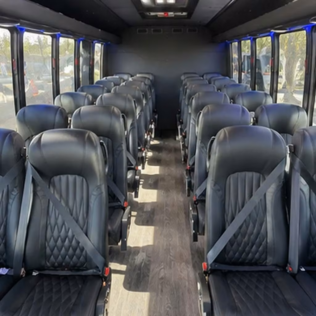 28 passenger minibus interior