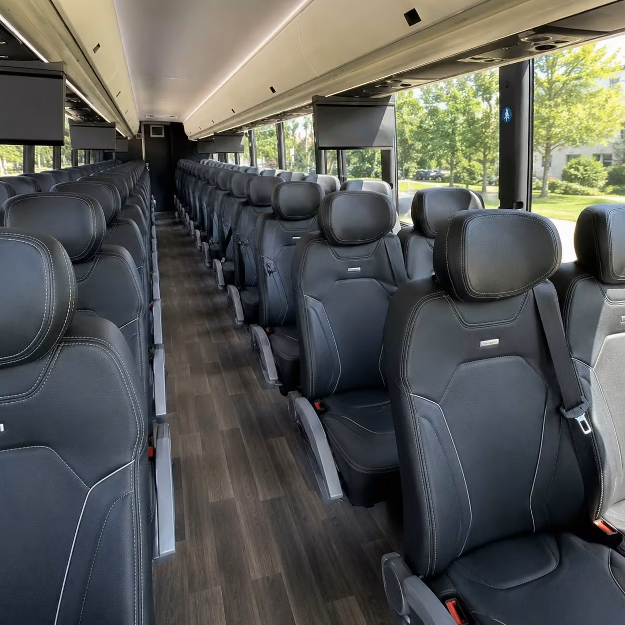 56 passenger charter bus interior